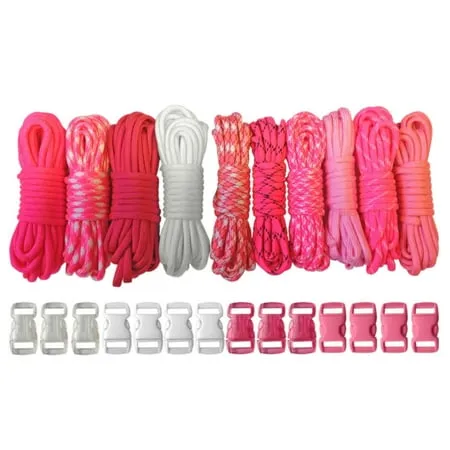 Paracord Planet 550lb Type III Paracord Combo Crafting Kits with Buckles