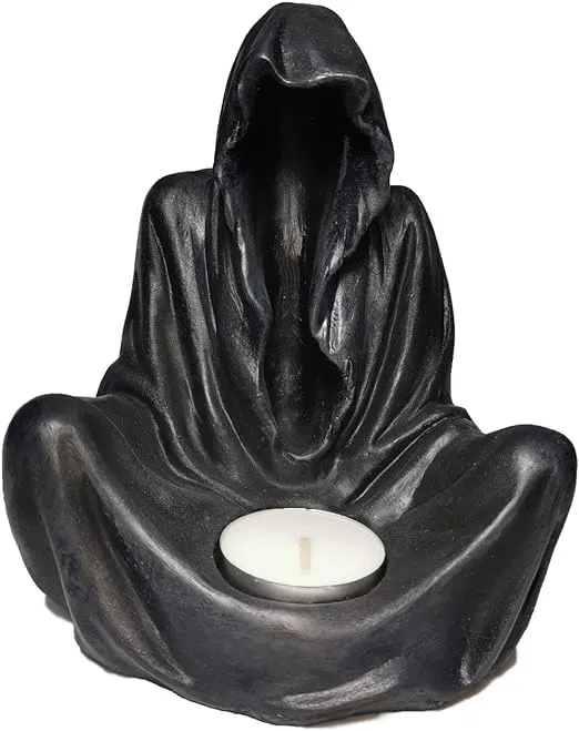 Sunthus Candle Holder Grim Reaper Gothic Decor Sculptures Statues Art Resin Decorations