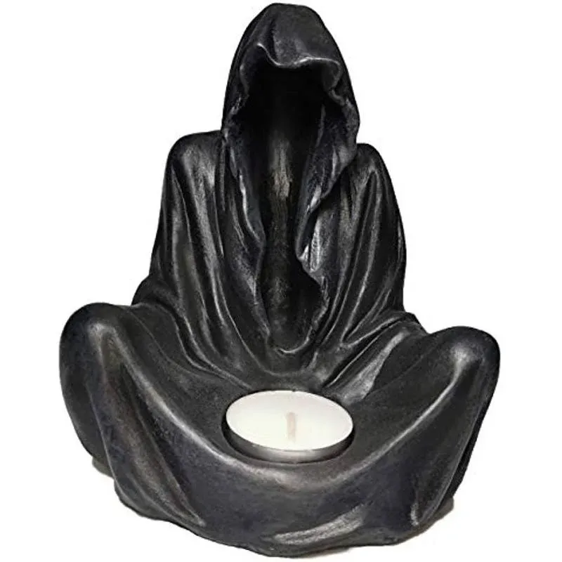 Sunthus Candle Holder Grim Reaper Gothic Decor Sculptures Statues Art Resin Decorations