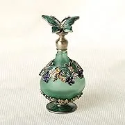 YU FENG Vintage Crystal Perfume Bottles Empty Refillable Butterfly Flowers Decor Glass Perfume Bottle for Essential Oils