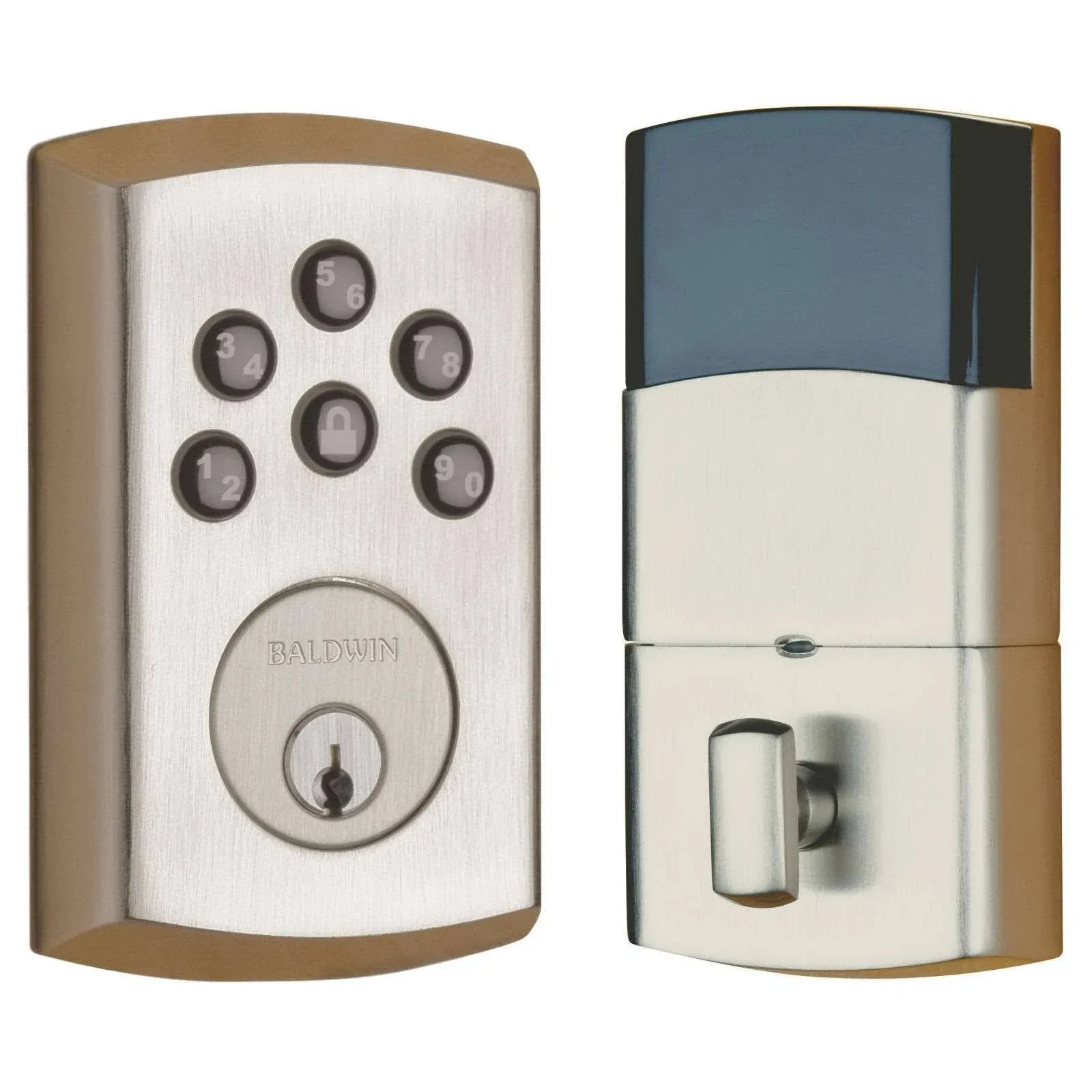 Baldwin Estate 8285056AC1 8285.056.AC1 Soho Electronic Deadbolt - Lifetime Satin Nickel