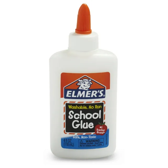 Elmers Liquid School Glue, Slime Glue & Craft Glue | Washable, Safe, Washable and Non-Toxic - Ideal for Children 4 Ounces Each, 12 Count, Great for Making Slime