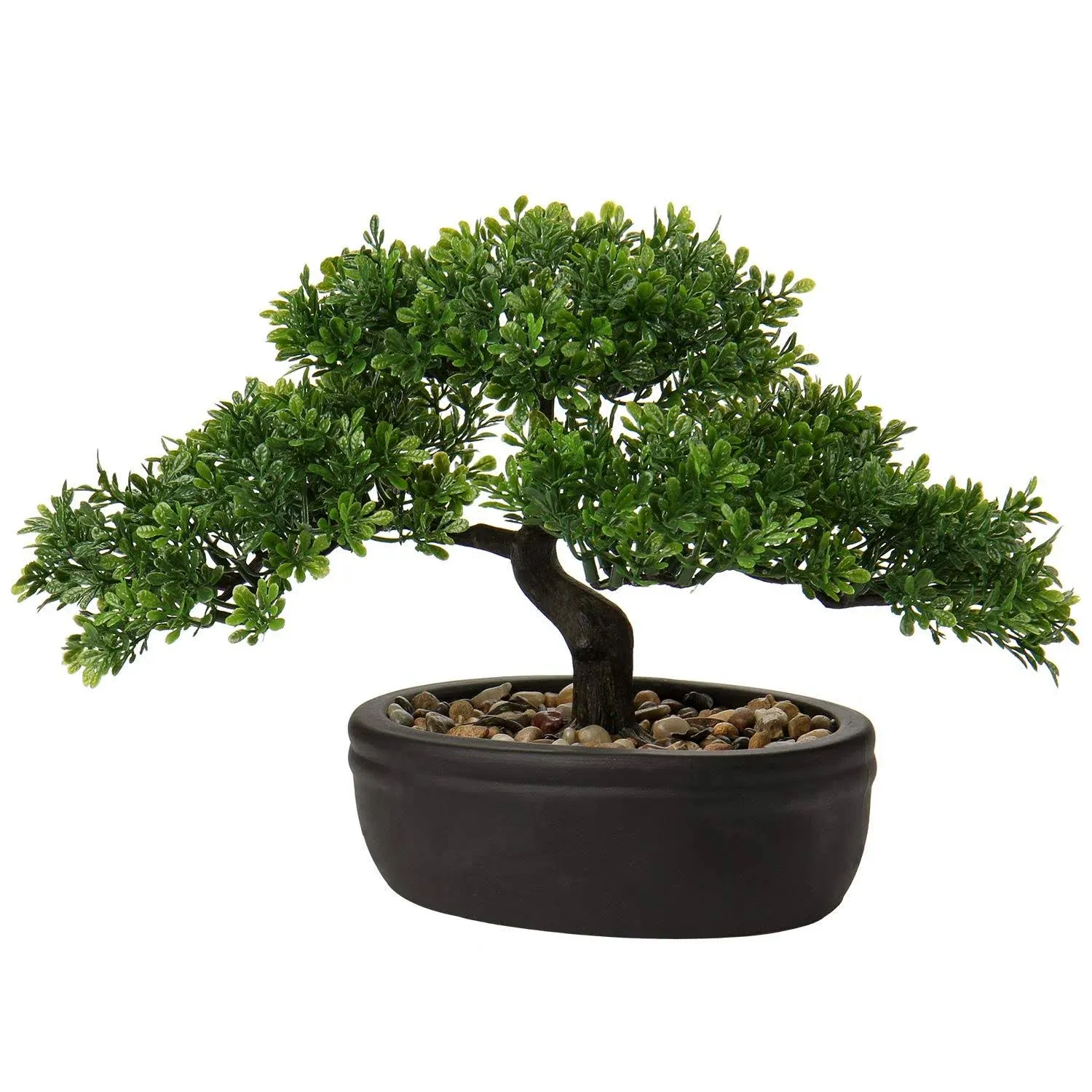 Artificial Bonsai Tree Juniper Faux Plants Indoor Small Fake Plants Decor wit...