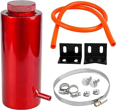 Universal Coolant Oil Catch Can Overflow Tank Radiator Overflow Bottle 800ml Aluminum Red