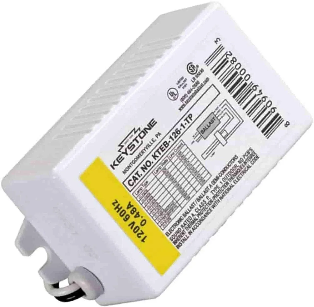 Compact Fluorescent Ballast - 1 Lamp - 120V - KEYSTONE-KTEB-<wbr/>126-1-TP