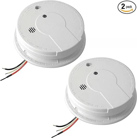 Kidde 6-Pack Hardwire Smoke Alarm with Hush Feature and Battery Backup