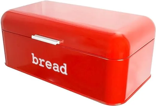 Juvale Bread Box for Kitchen Counter - Stainless Steel Bread Bin Storage ...