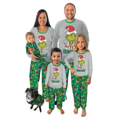 Dr. Seuss The Grinch Men’s Top and Pant Pajama Set, 2-Piece, Sizes S-3X