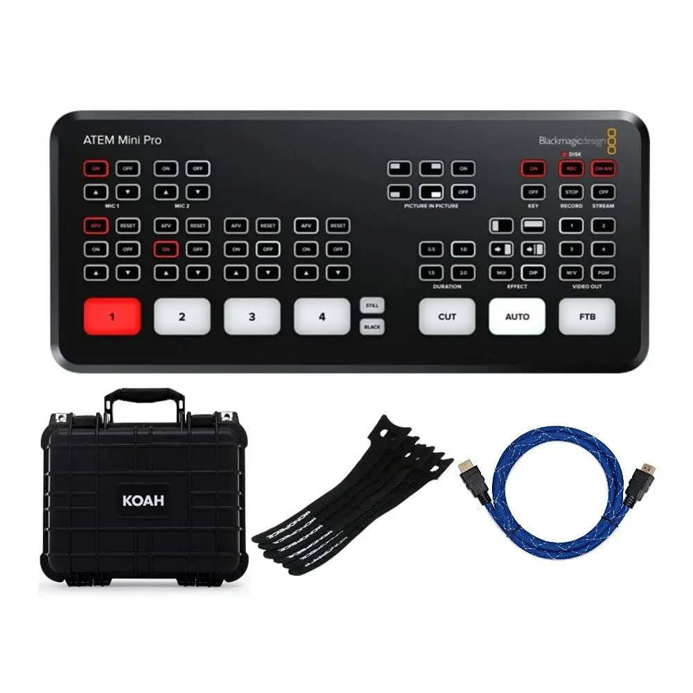 Blackmagic Design ATEM Mini Pro HDMI Live Stream Switcher with 2X Knox...