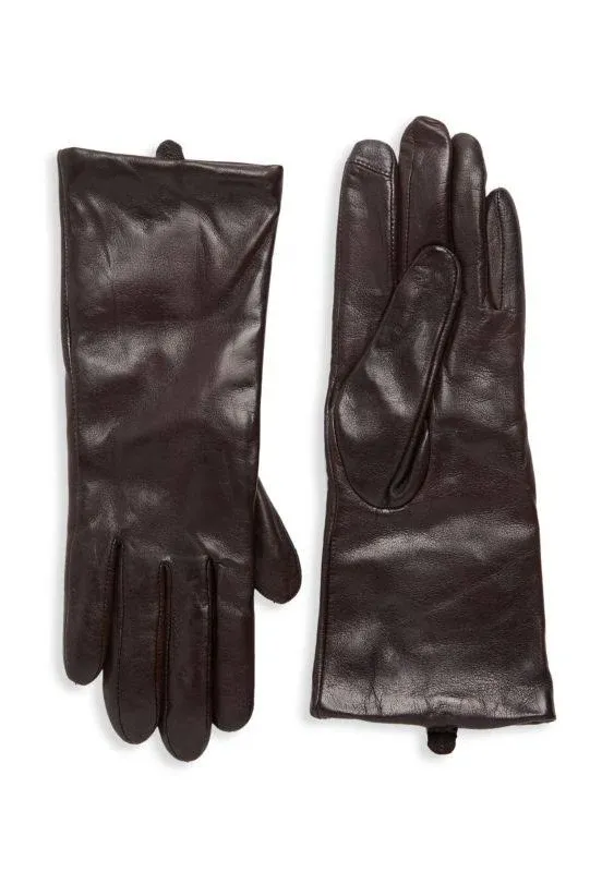 Kalapa Genuine Sheepskin Leather Gloves for Men, Winter Warm Touchscreen Driving Motorcycle Gloves with Cashmere Lined