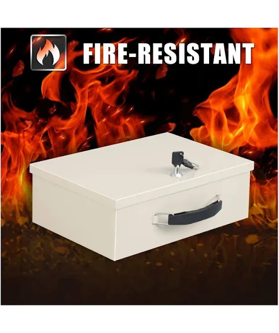 xydled Fire Resistant Safe Fire Safe Box with Key Lock for Home Of... FMBI Sales