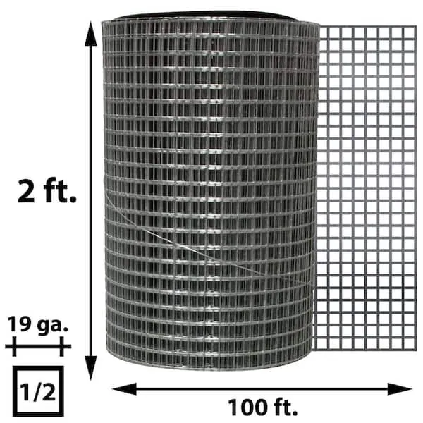 HC42450 Hardware Cloth, 1/4in x 24in x 50ft Wire gauge-23