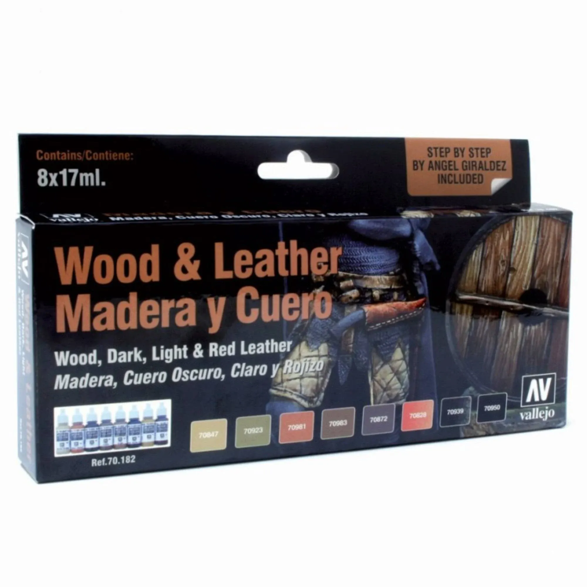 Vallejo Wood and Leather Paint Set Paint Set