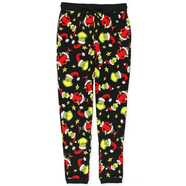 Dr. Seuss Men's The Grinch Holiday Jogger Lounge Pajama Pant