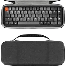 GEEKRIA 65% Keyboard Carrying Case, Hard Shell Travel Bag for 68 Keys Compact Keyboard with Knob, Compatible with ASUS ROG Falchion NX 65%, Keychron Q2/ Q2 Pro/ V2, Razer Huntsman V3 Pro Mini 60%