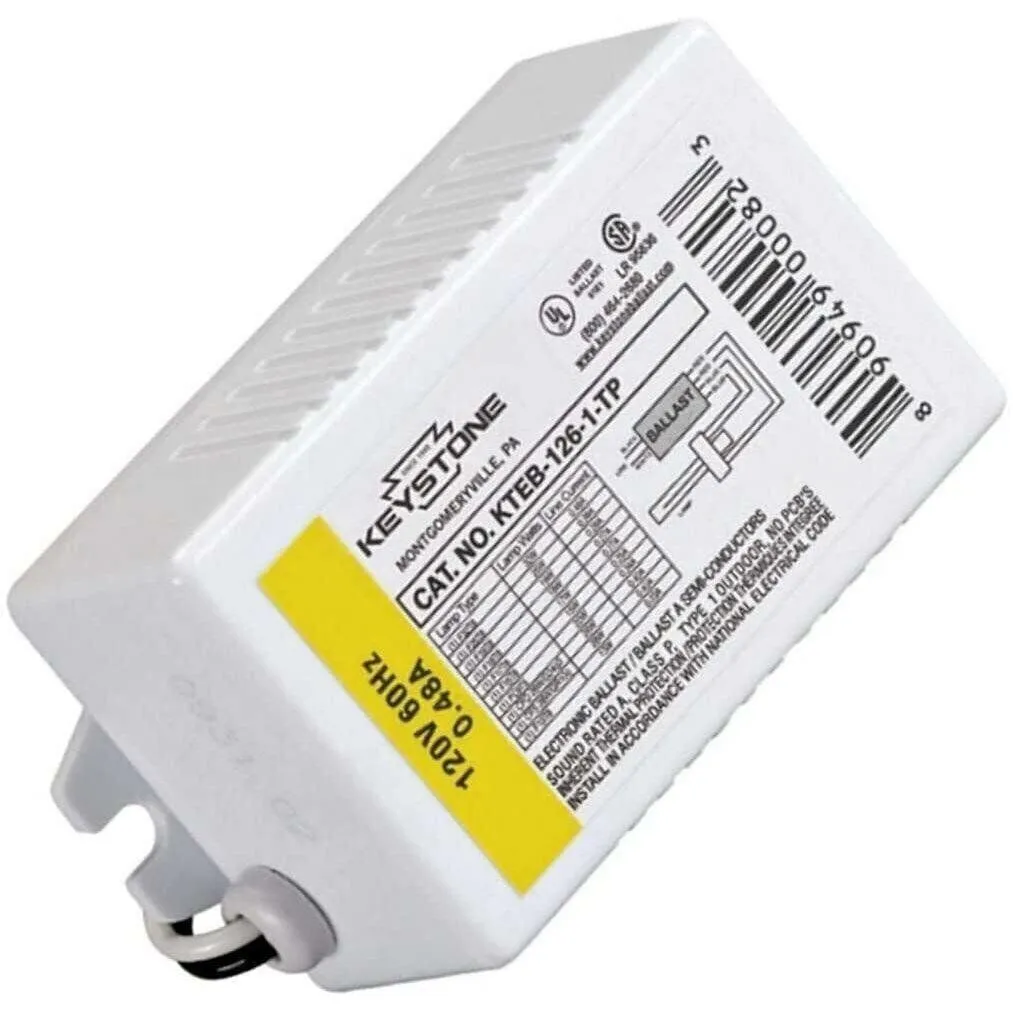 Keystone KTEB-126-1-TP 1-Lamp 26 Watt Compact Fluorescent Ballast - G24q, 120V