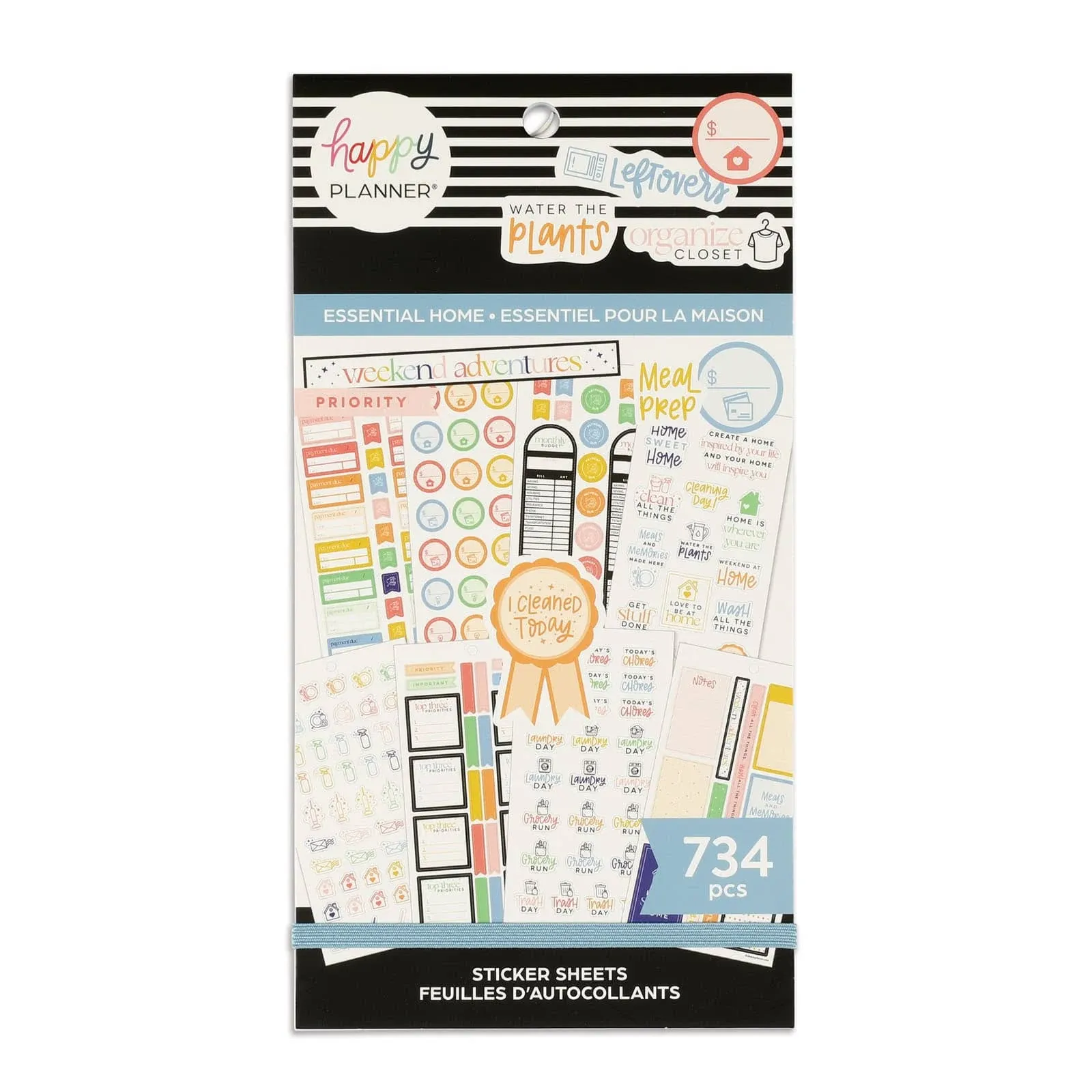 The Happy Planner Essentials Home Classic Stickers Assorted Colors 734/Pack