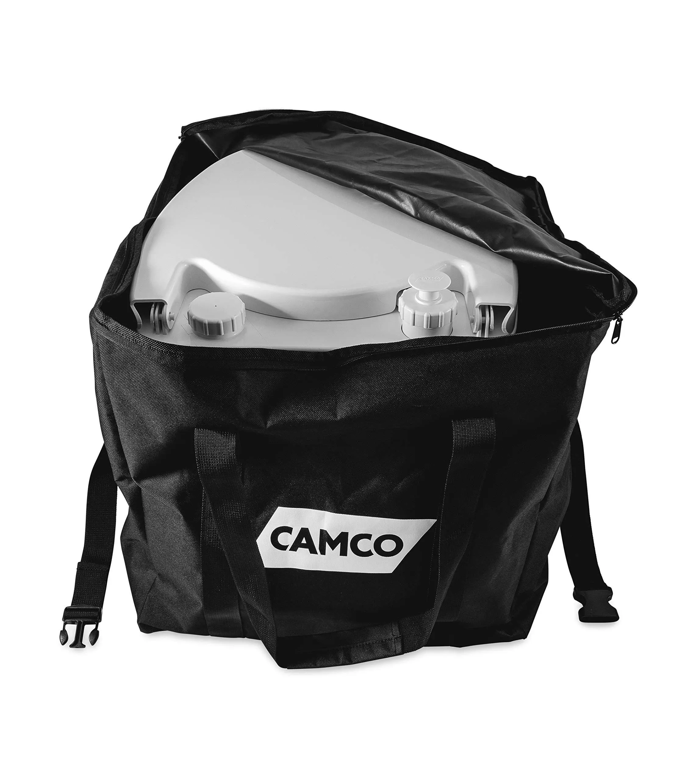 Camco Portable Toilet Storage Bag - Safely Stores & Protects Your Portable Toilet - Compatible w/Portable Toilets Up to 5.3-Gallons (41530)