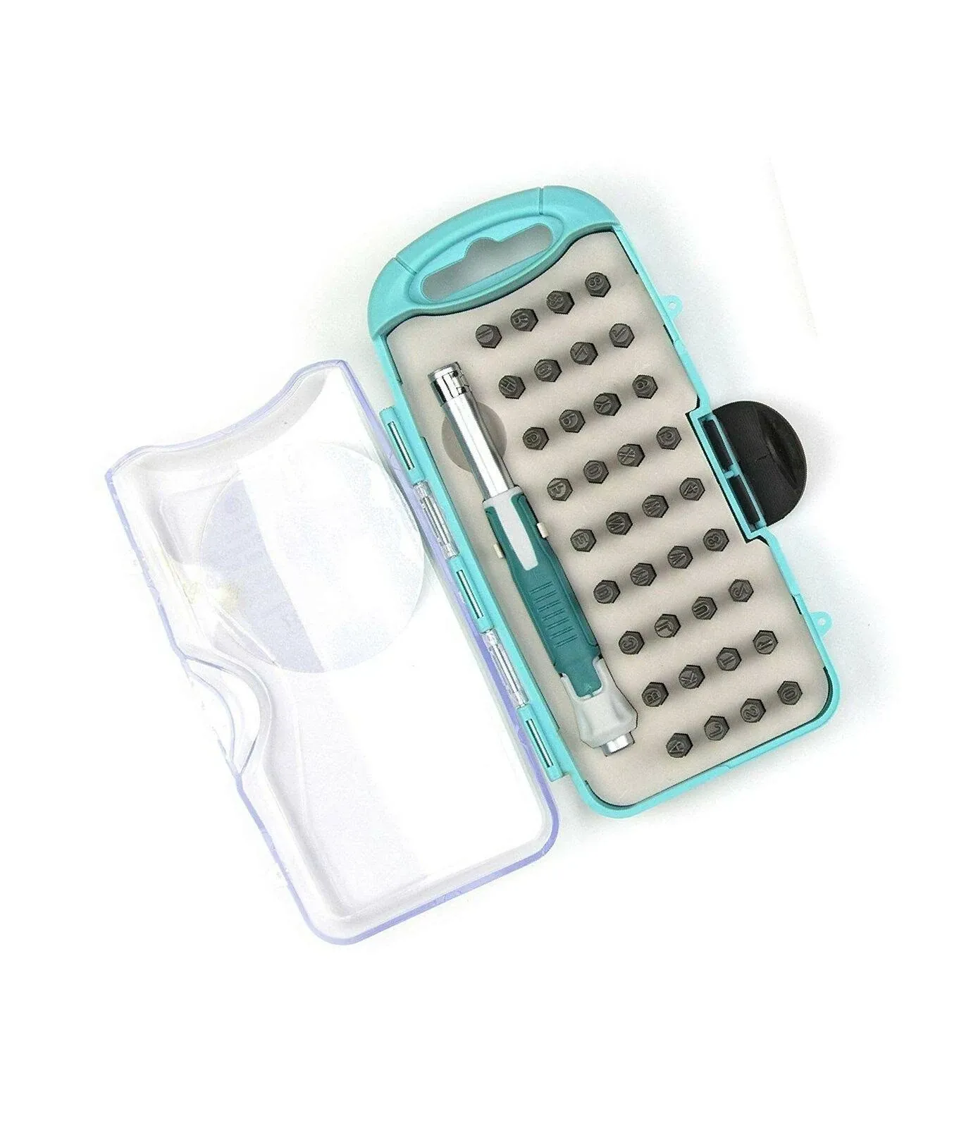 Cousin Stamp & Go Metal Stamping Tool Kit Silver/Teal