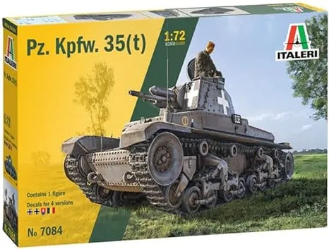 Italeri 7084 1/72 Scale Model Kit WWII German Light Tank Panzer Pz.Kpfw.35(t)