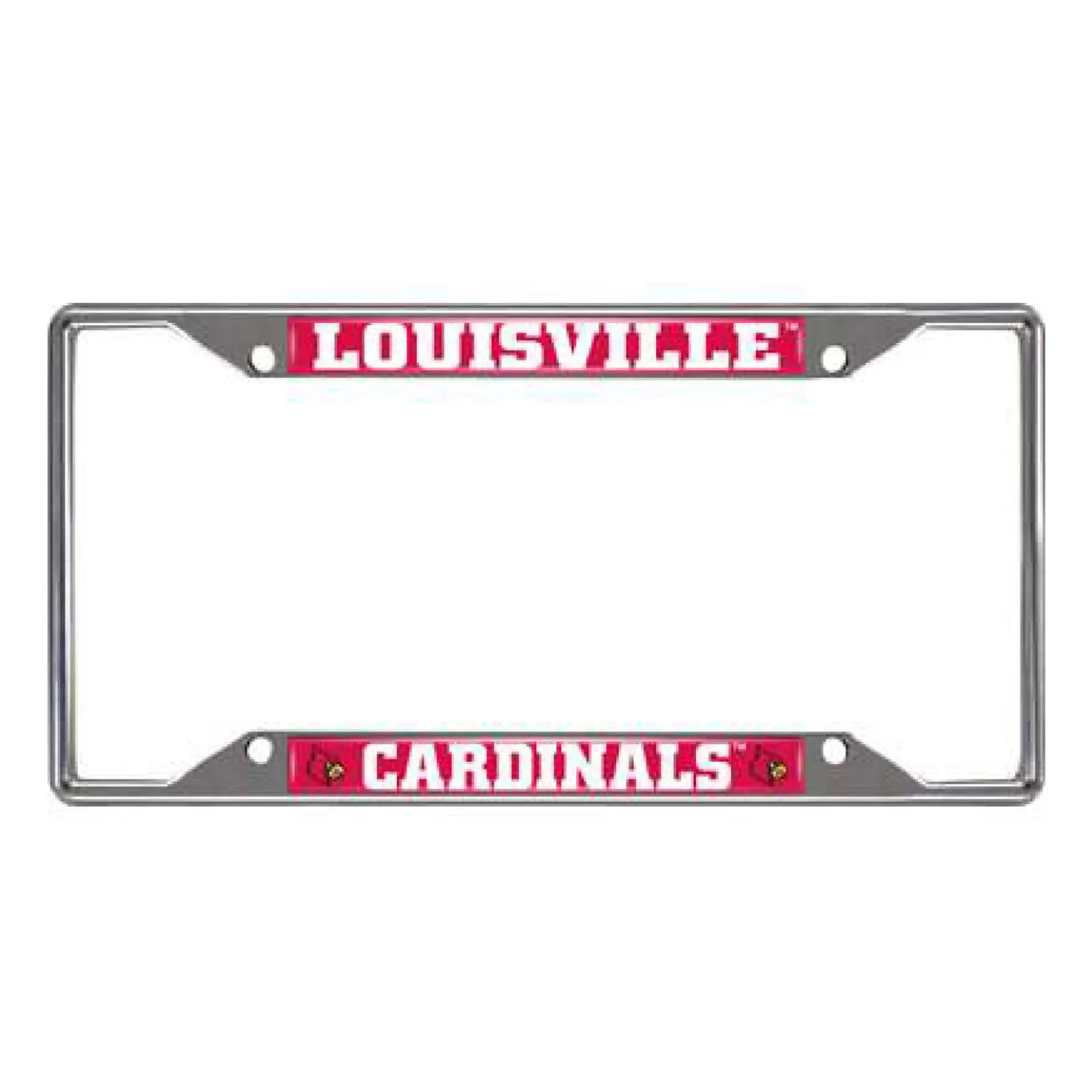 Louisville Cardinals Chrome Metal License Plate Frame