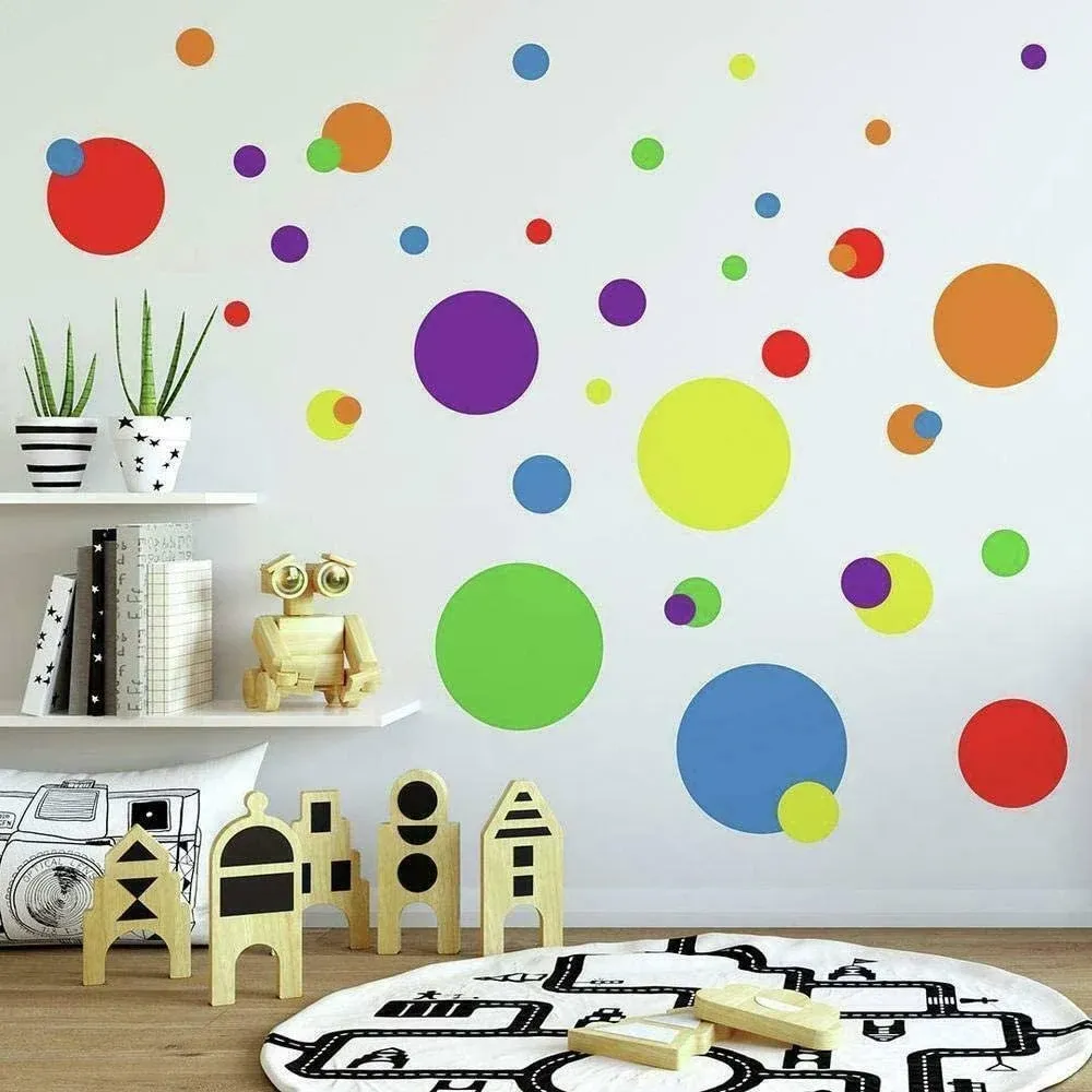 RoomMates Just Dots Primary Peel & Stick Wall Decals