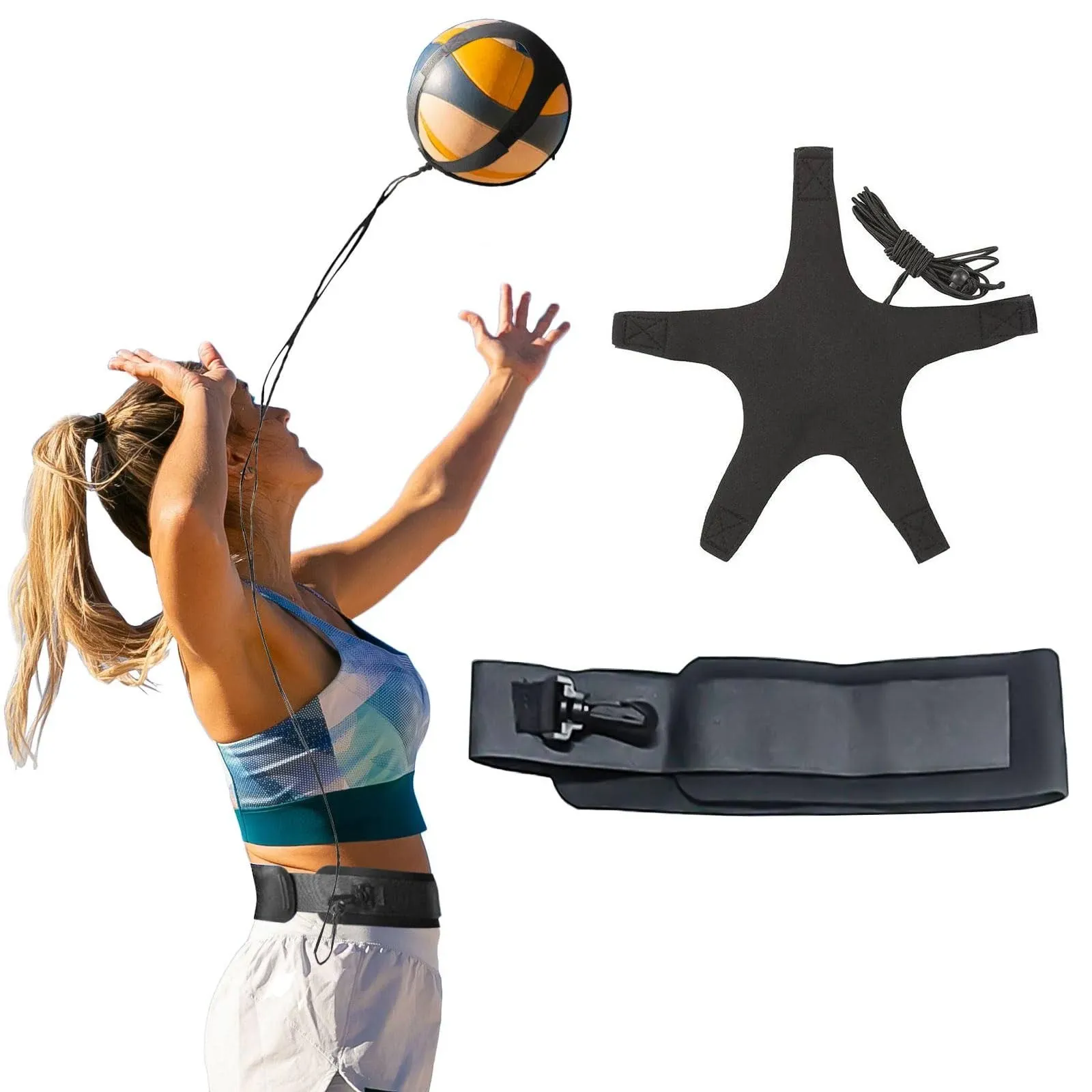 Volleyball Training Equipment, Volleyball Serving Trainer Practice Equipment, Perfect for Beginners Practicing Serving, Setting and Spiking, Volleyball Serve Trainer Training Aids