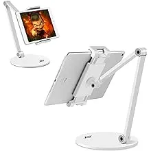 KABCON Tablet Stand,Tightnes<wbr/>s Adjustable 360°Rotatable Multi-Angle White 