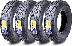 4 Trailer Tires ST235/80R16 Radial 10 Ply Load Range E Steel Belted Radial w/Featured Scuff Guard 11123