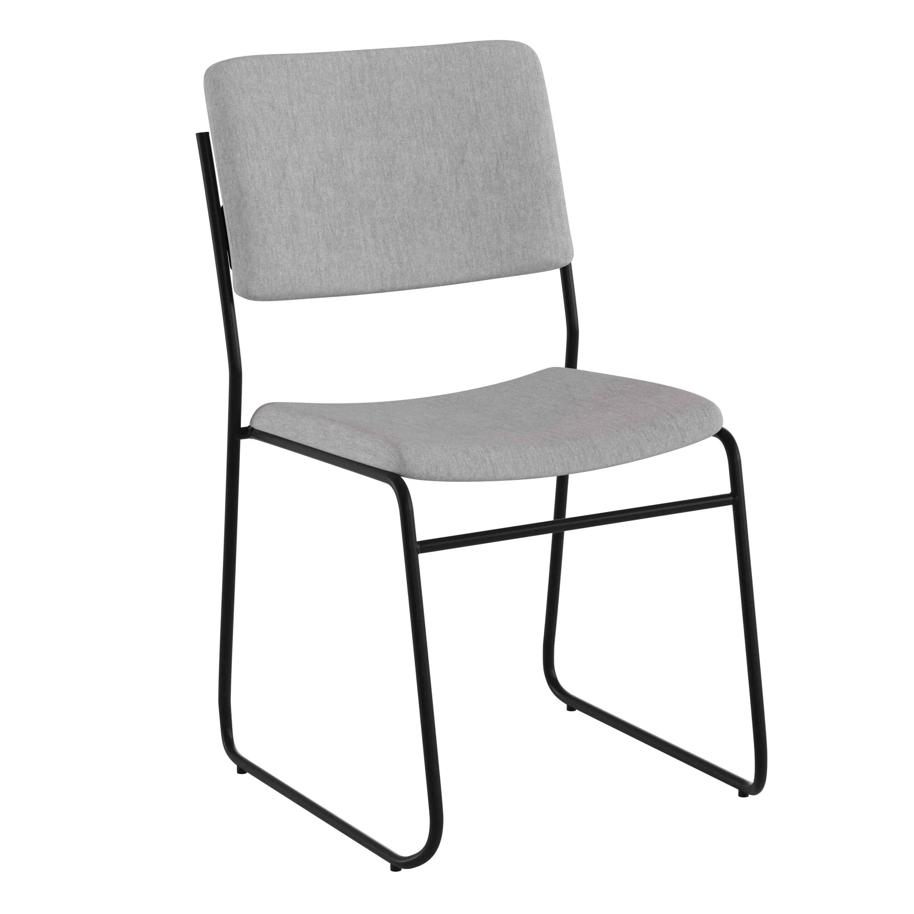 Flash Furniture High Density Stacking Chair with Sled Base - Fabric - Black ...