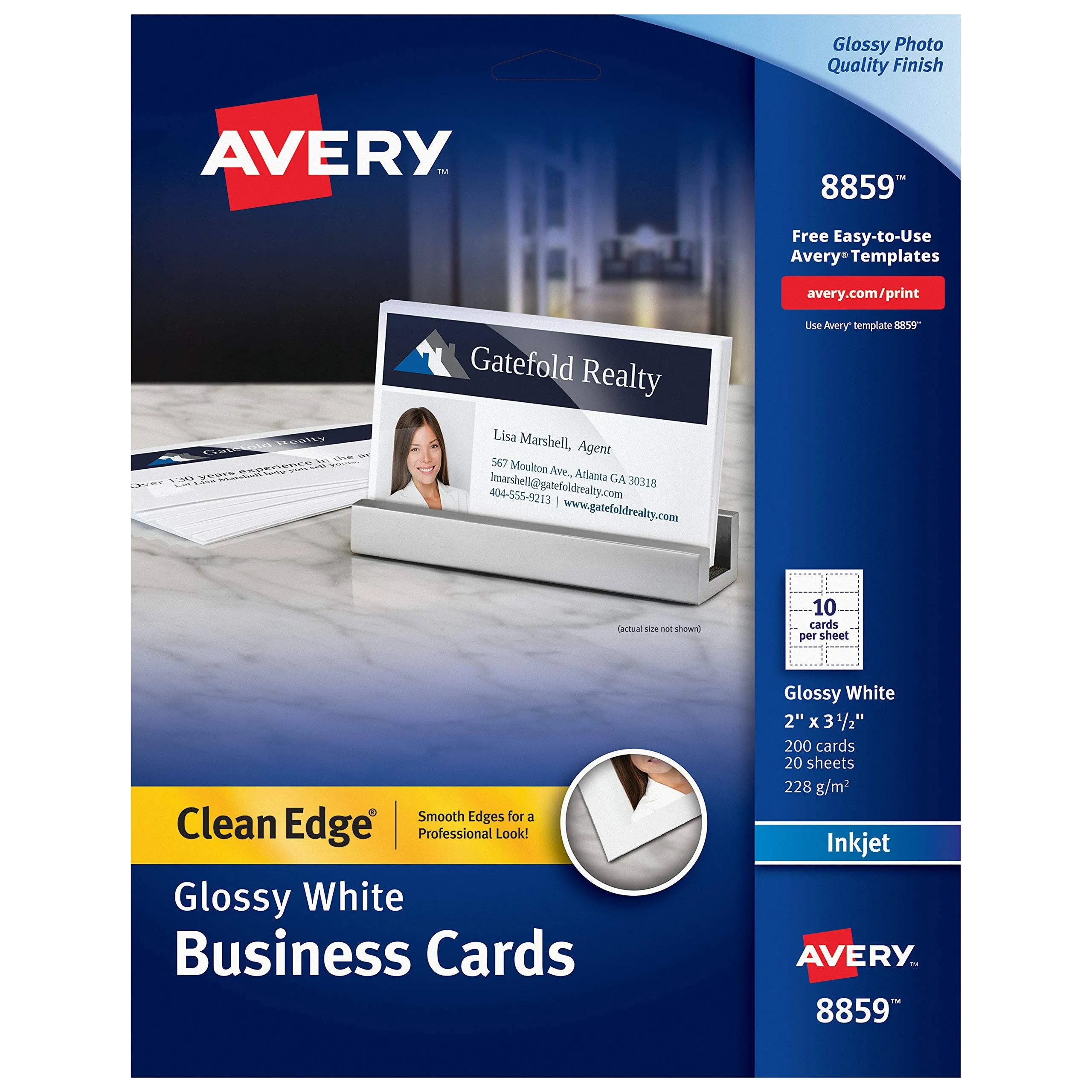 Avery Clean Edge Business Cards Inkjet