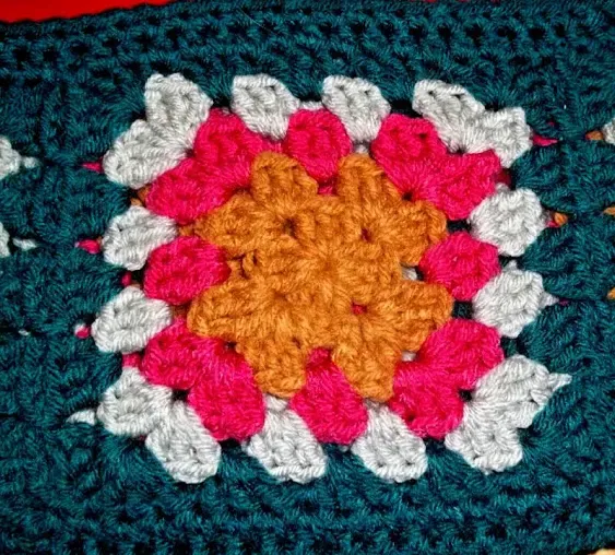 Handmade Long Granny Square Scarf