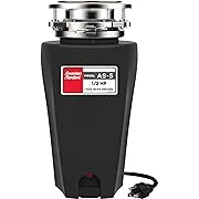 10-US-AS-5 Garbage Disposer, 1/2 HP Economy, Black