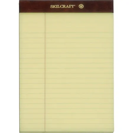 AbilityOne 7530013566726 SKILCRAFT Legal Pads Wide/Legal Rule 5 x 8 Canary 50 Sheets Dozen