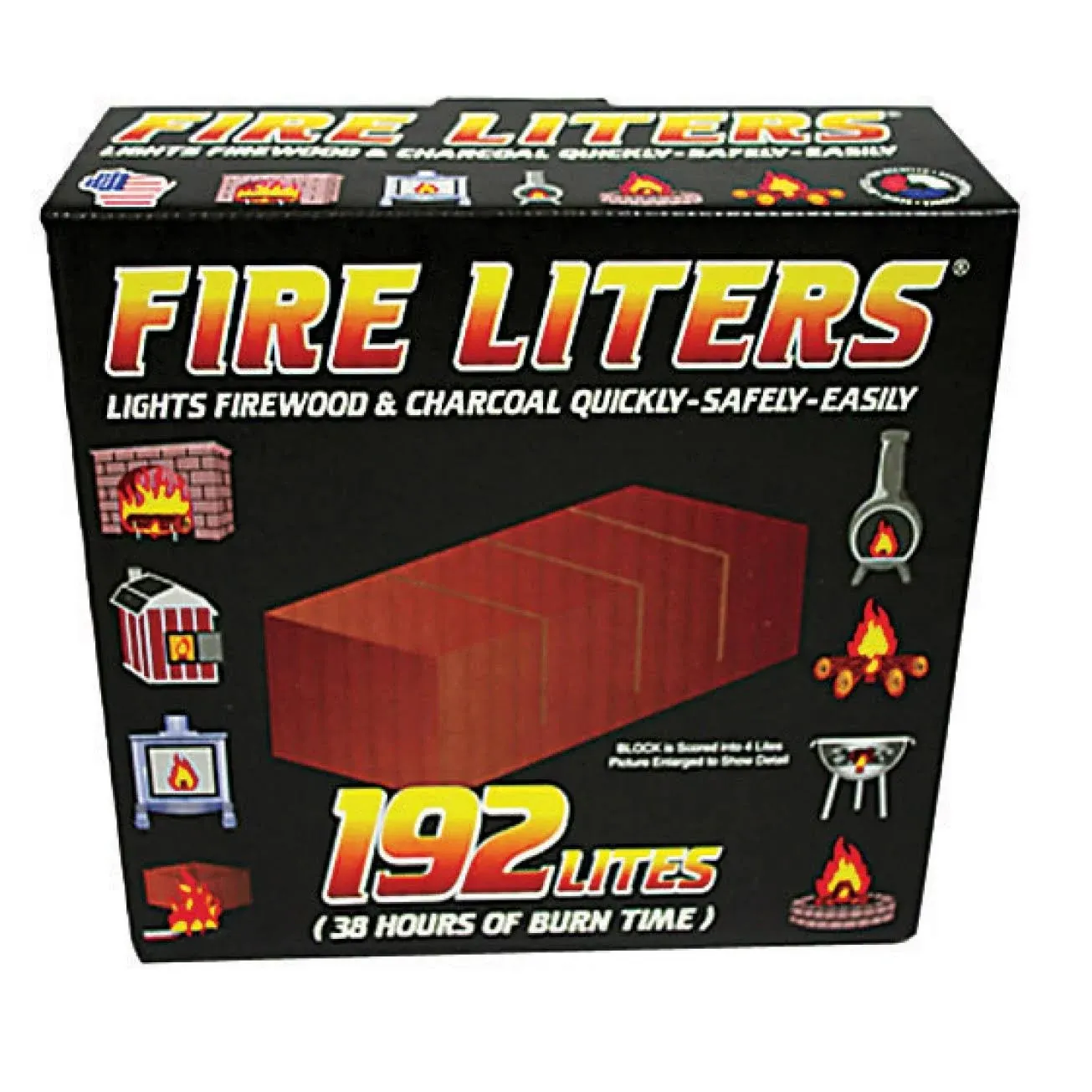 Fire Liters Fireplace Lighter, 192 Pack