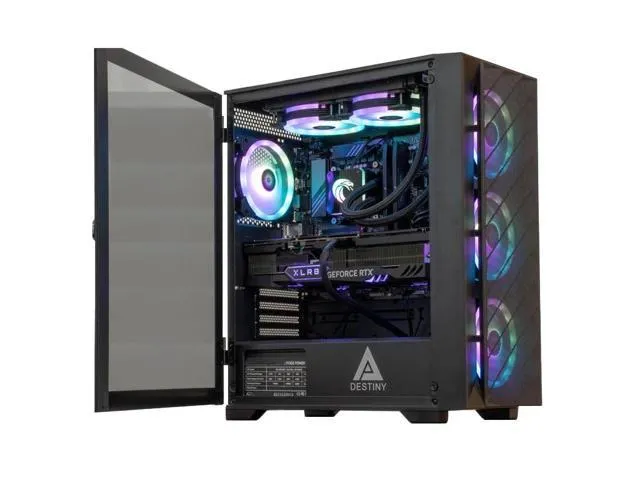 Yuxa Warrior Desktop Gaming PC - Intel Core i7-13700KF, RTX 4070 Ti, 32 GB DDR5 RAM, 2 TB NVMe, AIO Liquid Cooler, Windows 11