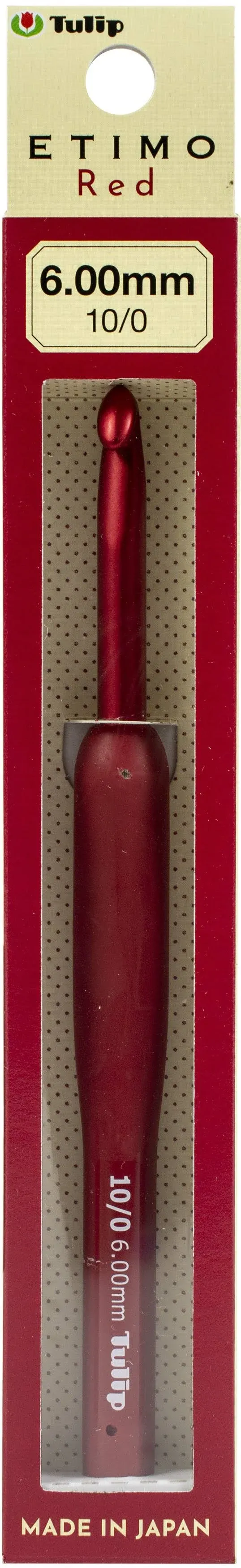 Tulip Etimo Red Crochet Hook W/ Cushion Grip-Size 10/6.00mm (Pack of 1)