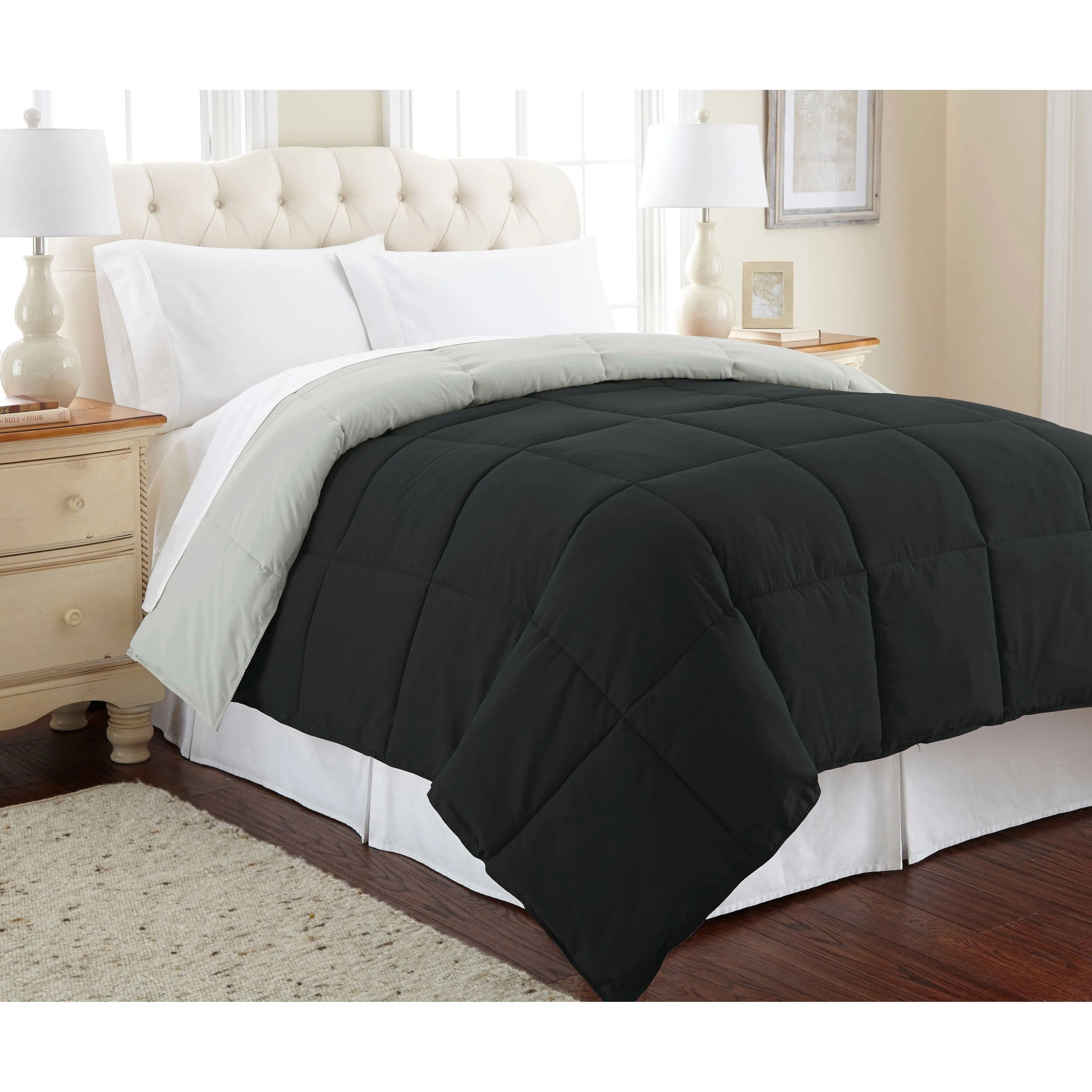 Sanctuary Solid Reversible Down-Alternative Comforter