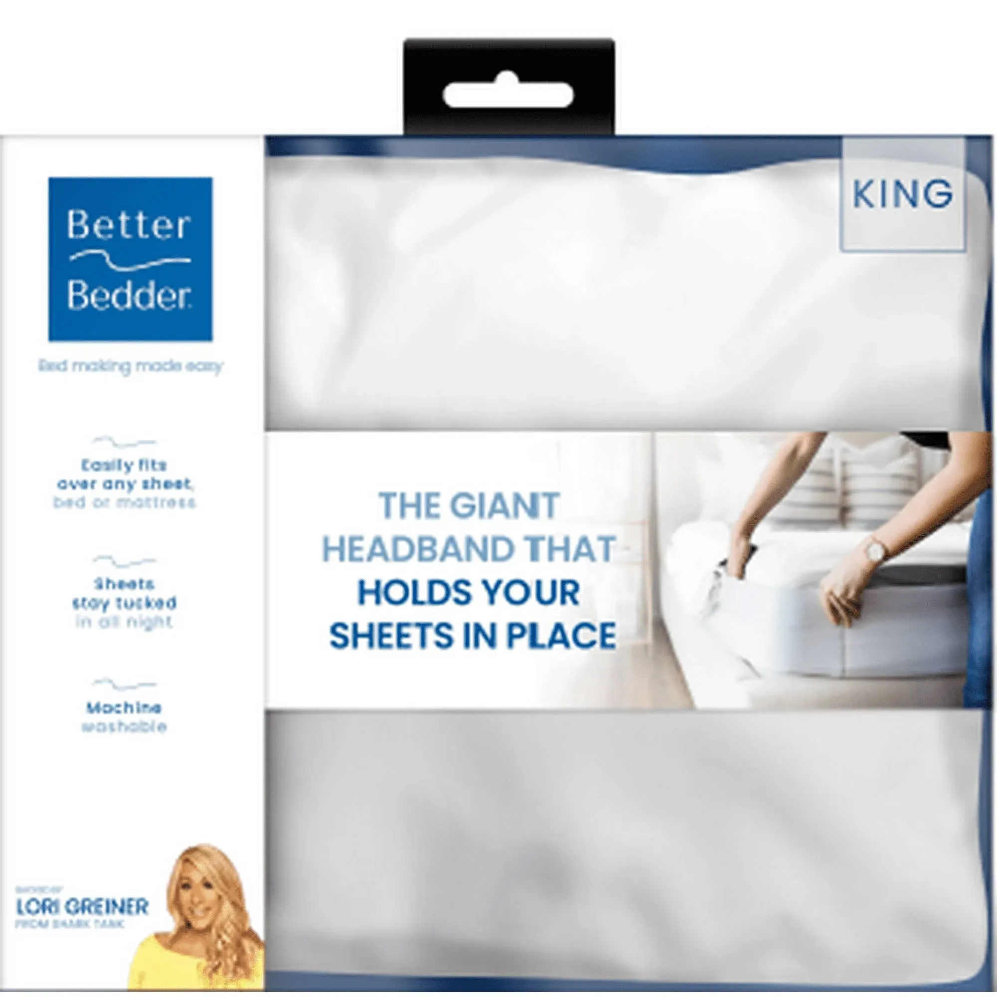 Better Bedder 31687A Bed Headband Sheet White - King Size