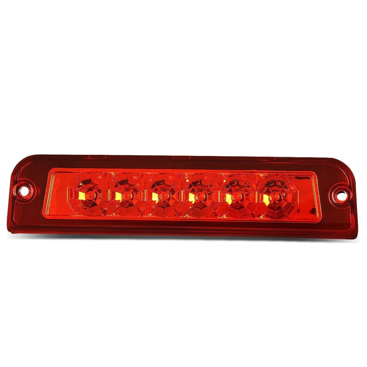 DNA Motoring for 97-06 Jeep Wrangler TJ High Mount LED 3rd Third Tail Brake Light Rear Stop Lamp Red Housing 98 99 00 01 02 03 04 05