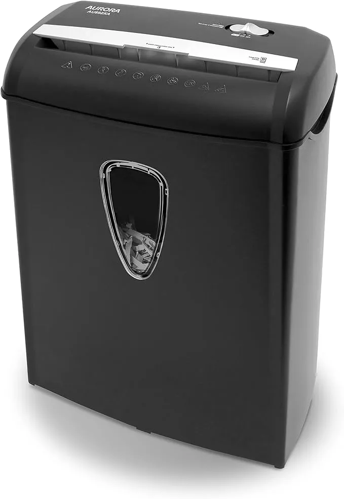 Aurora 8-Sheet Crosscut Paper and Credit Card Shredder, Security P-4