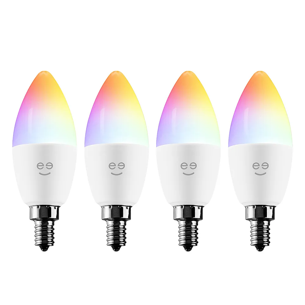 Geeni Prisma Plus B11 Wi-Fi Smart Candle Light Bulb 4-Pack