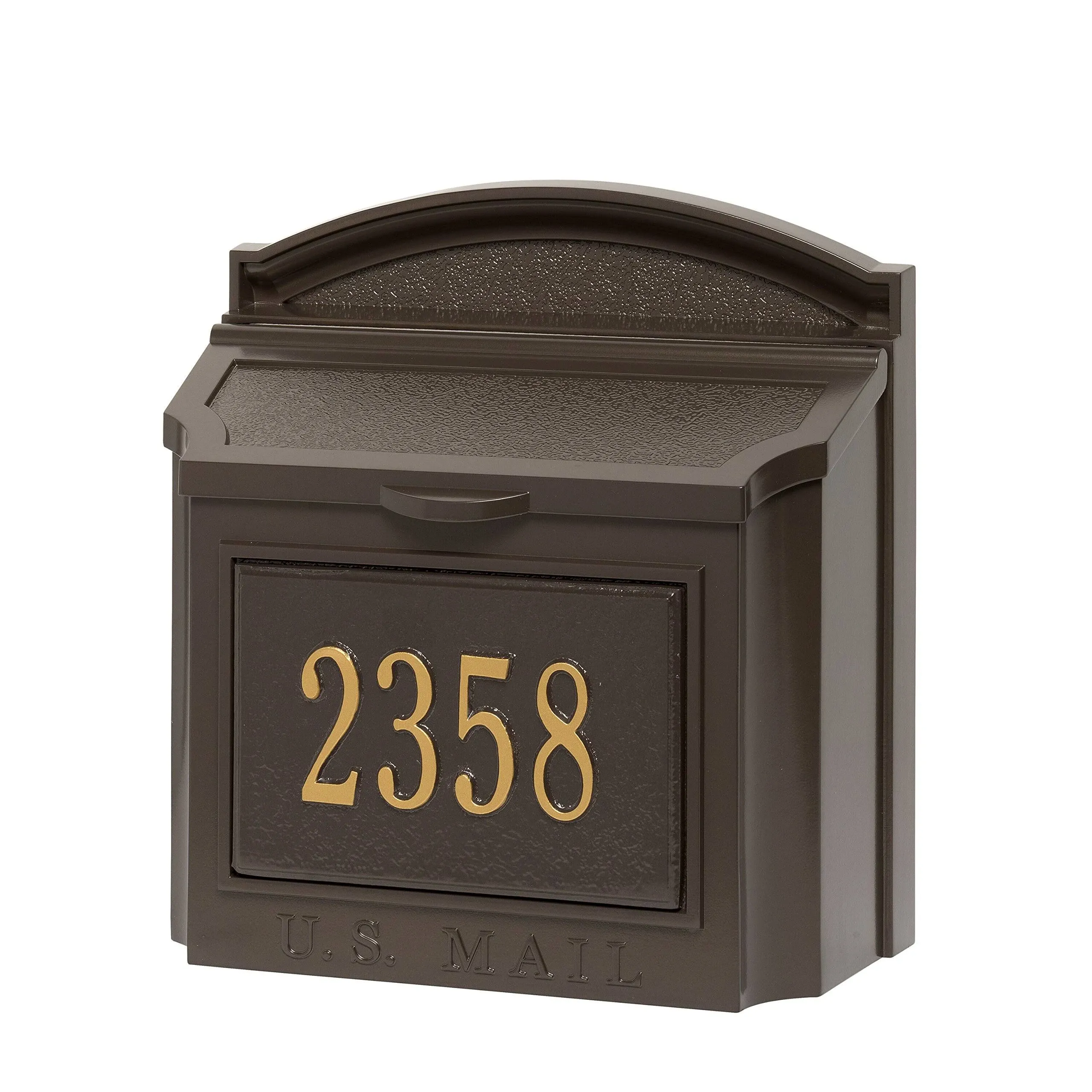 Whitehall™ Personalized Whitehall Wall Mailbox with Address Plaque (4 Colors Options Available)