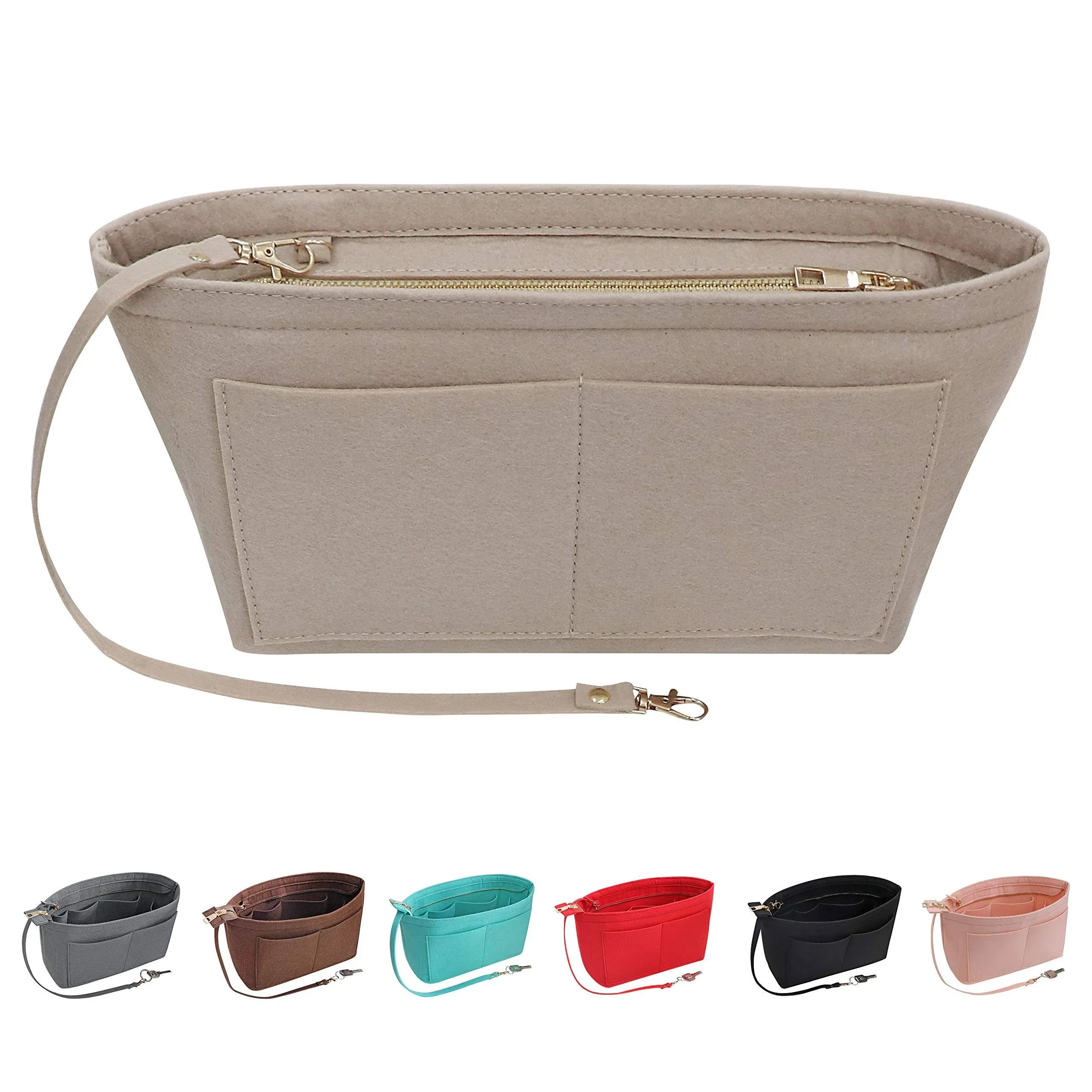 Soyizom Purse Organizer Insert Felt Purse Insert Bag Organizers Multi Pockets ...