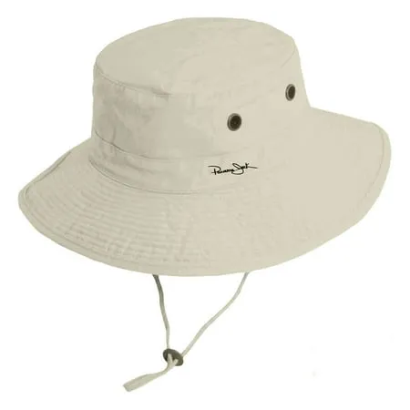 Panama Jack Men's Marina Bay Cloth Boonie Bucket Sun Protection Hat