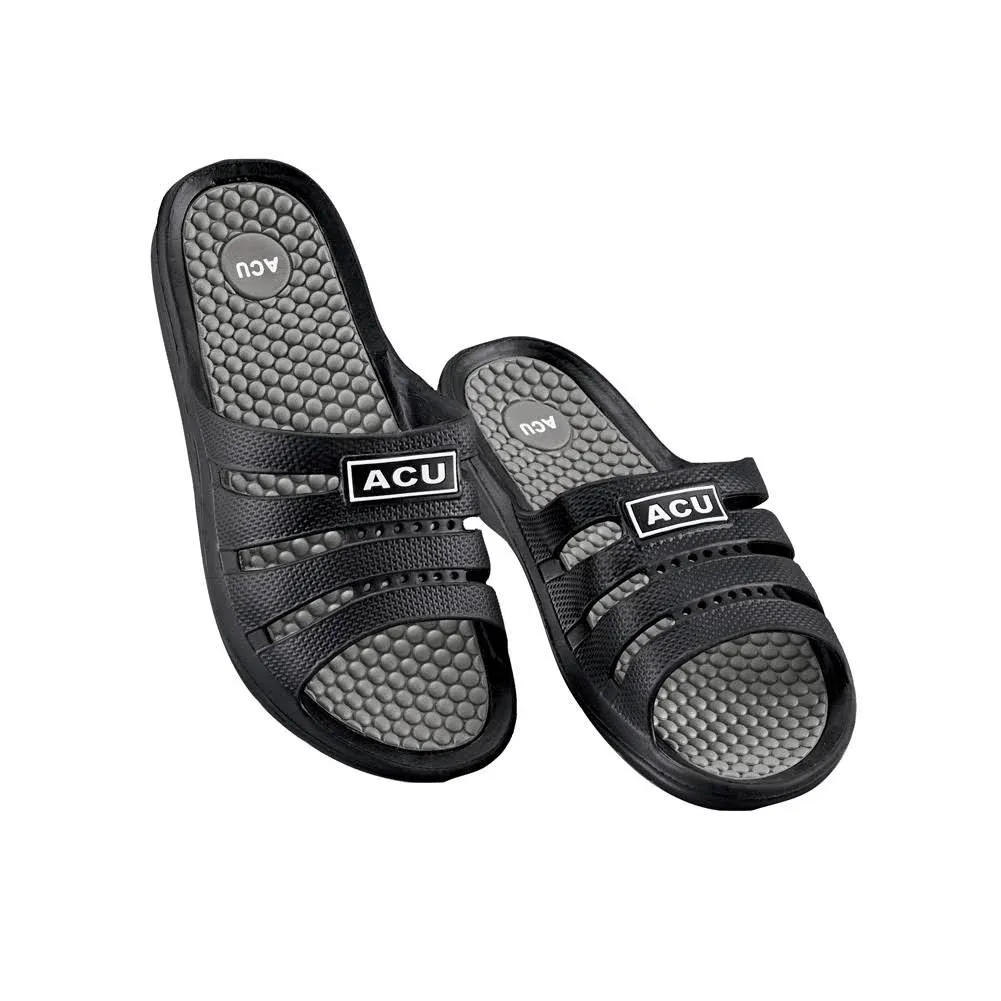 Collections Etc Men s Lightweight Massaging Comfort Waterproof Slides - Helps Enhance Circulation in Feet for Indoor and Outdoor Use Black 9