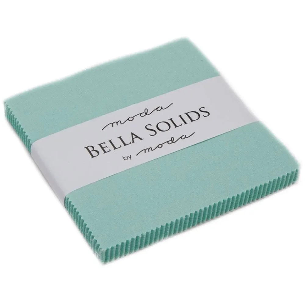 Aqua Moda Bella Solids Charm Pack by Moda Fabrics; 42-5" Quilt Squares