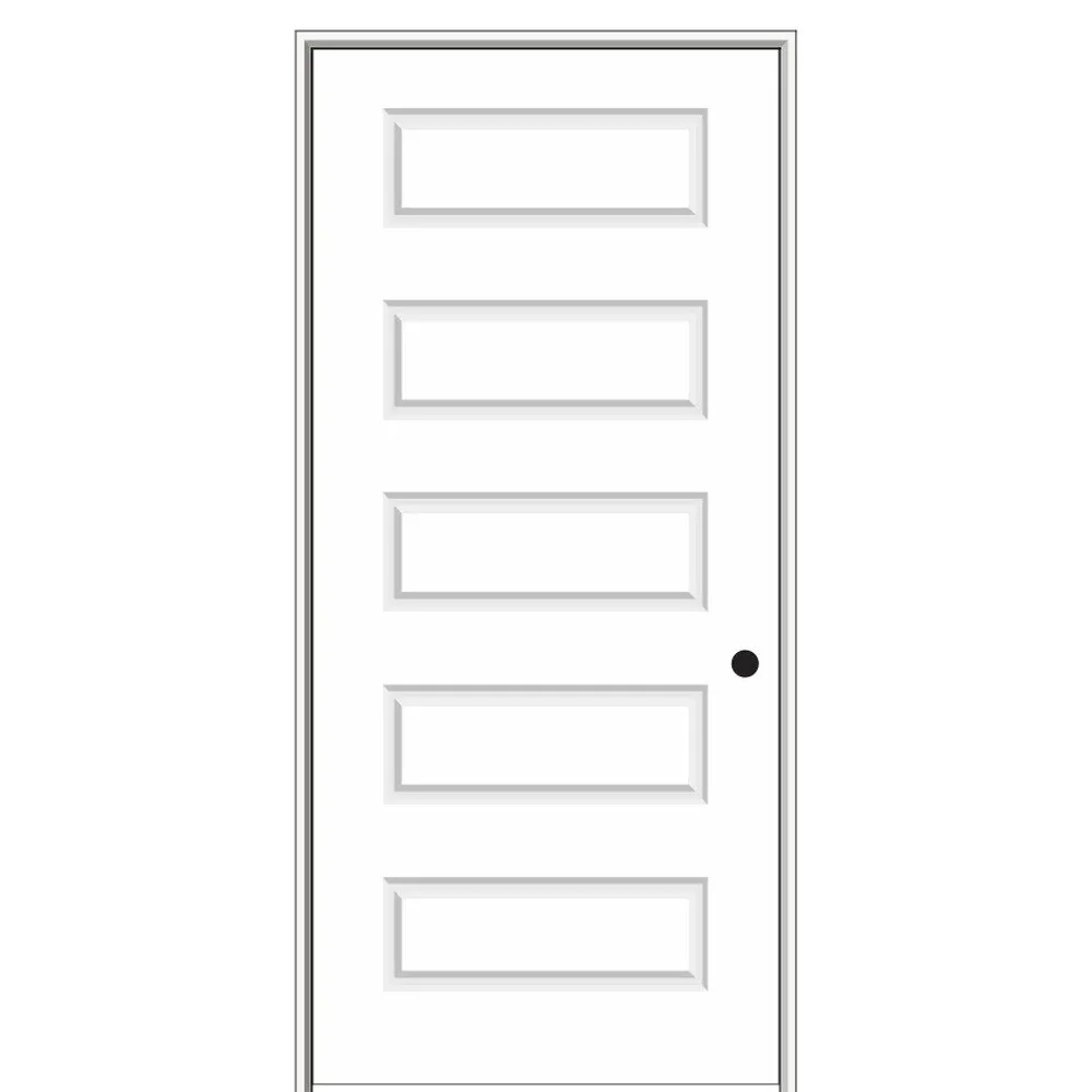 Paneled Manufactured Wood Primed Standard Door Verona Home Design Handing: Left Hand, Size: 30" x 80"