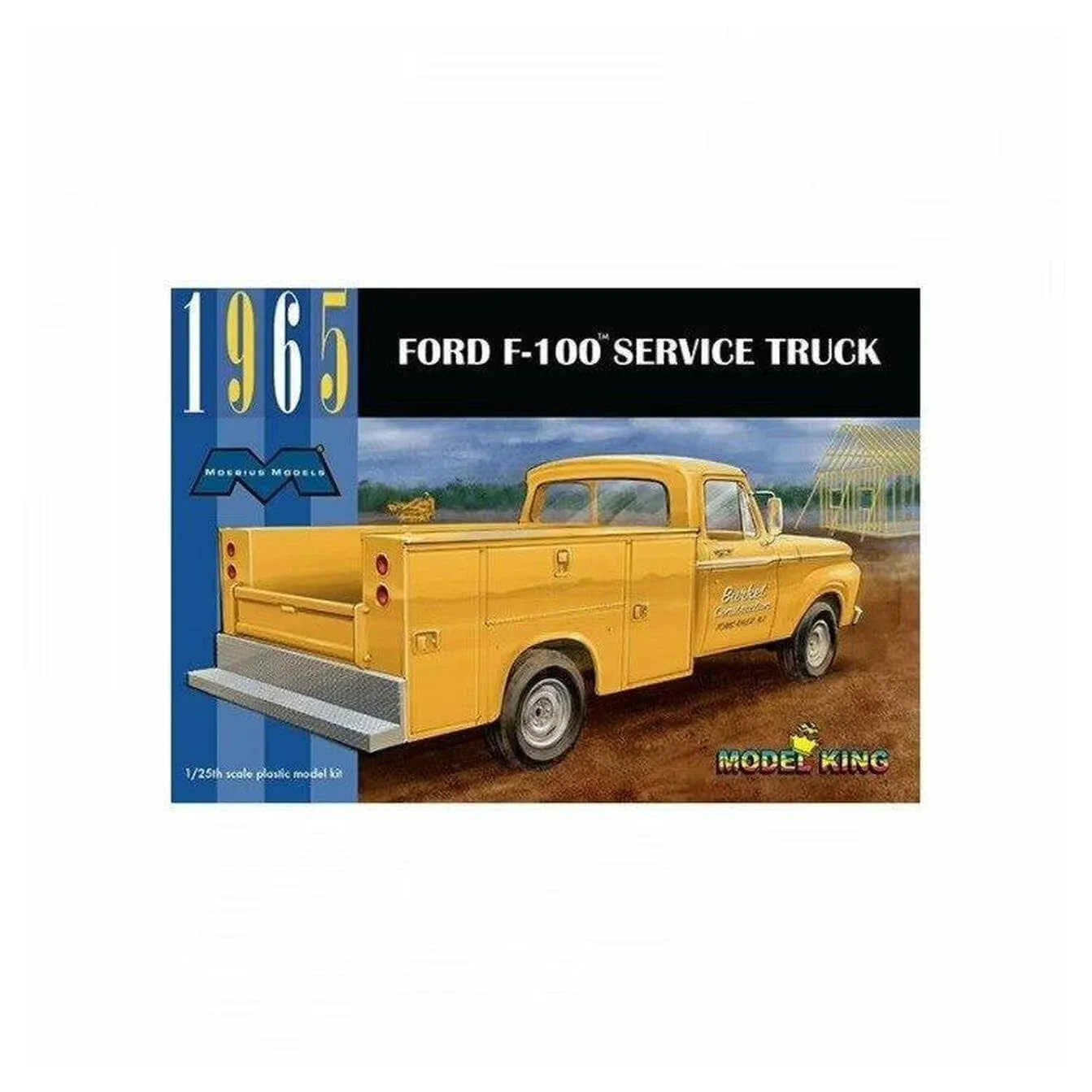 MOE1235 1965 Ford F100 Service Truck 1/25 Scale Plastic Model Kit Moebius