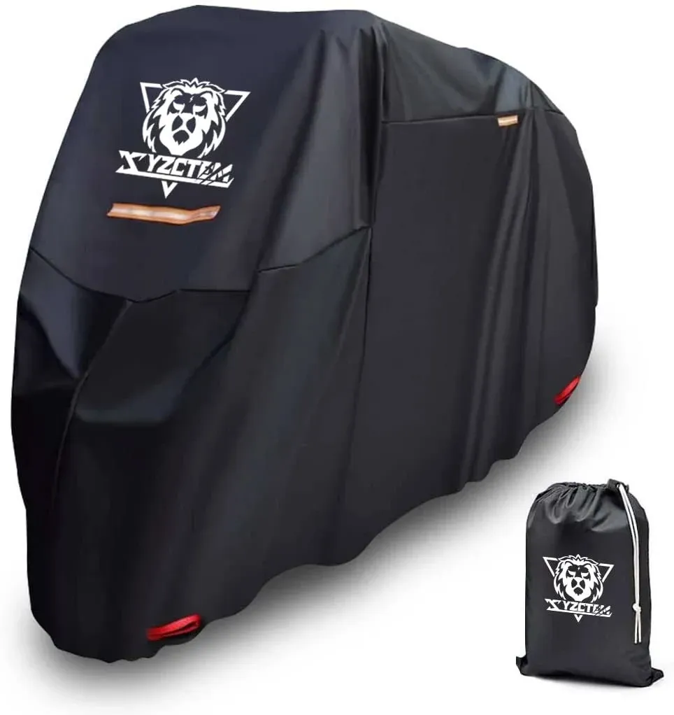 XYZCTEM Motorcycle Cover -Waterproof Outdoor Storage BagMade of Heavy Duty Ma...